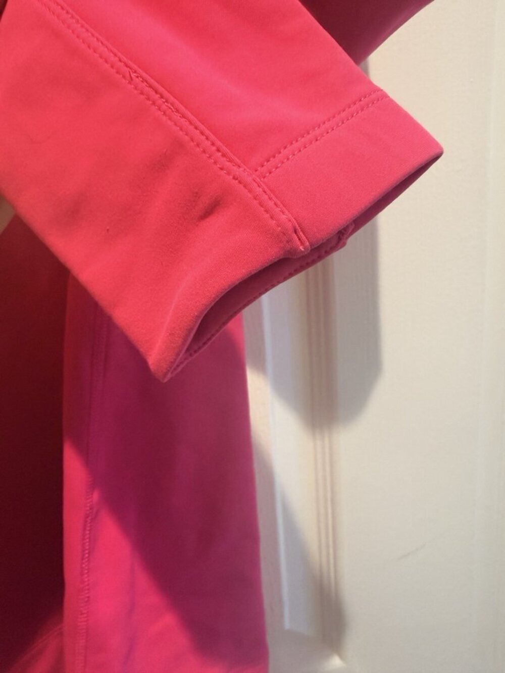 Asics Womens Size Large Thermal XP Half Zip Pink Running Long Sleeve WR2186 - Picture 5 of 10